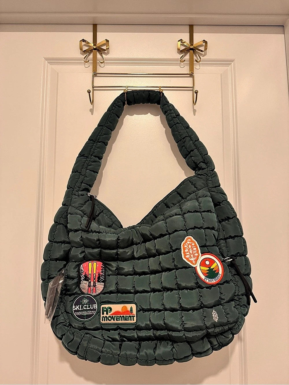 FP Movement Quilted Carryall Bag Green Shoulder Bag